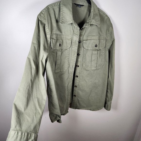 Banana Republic Womens Utility Chore Shacket Jacket Size XS Green Oversized - Picture 5 of 10